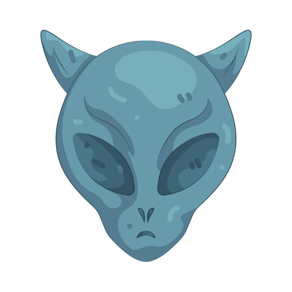 Cartoon Alien Face vector