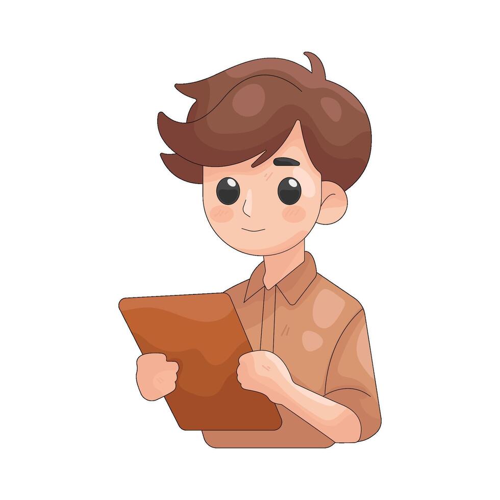 Man Holding Clipboard vector
