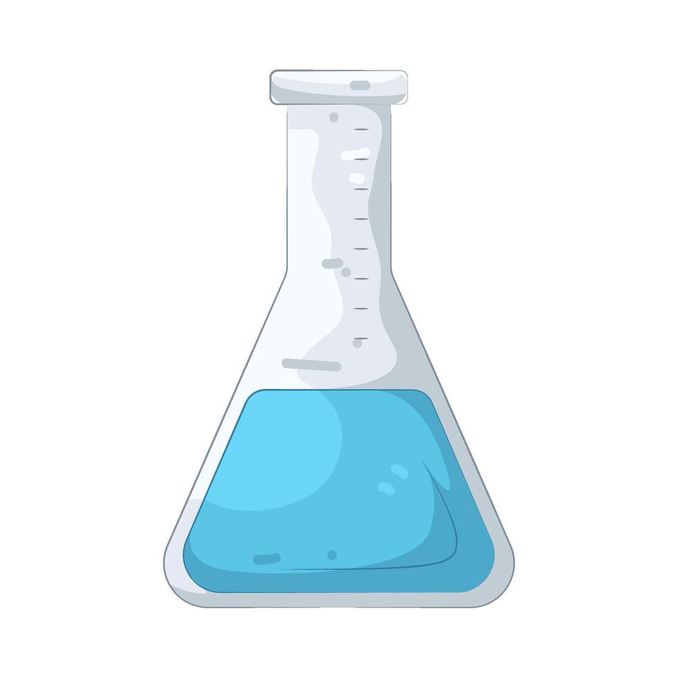 Flask with Blue Liquid vector