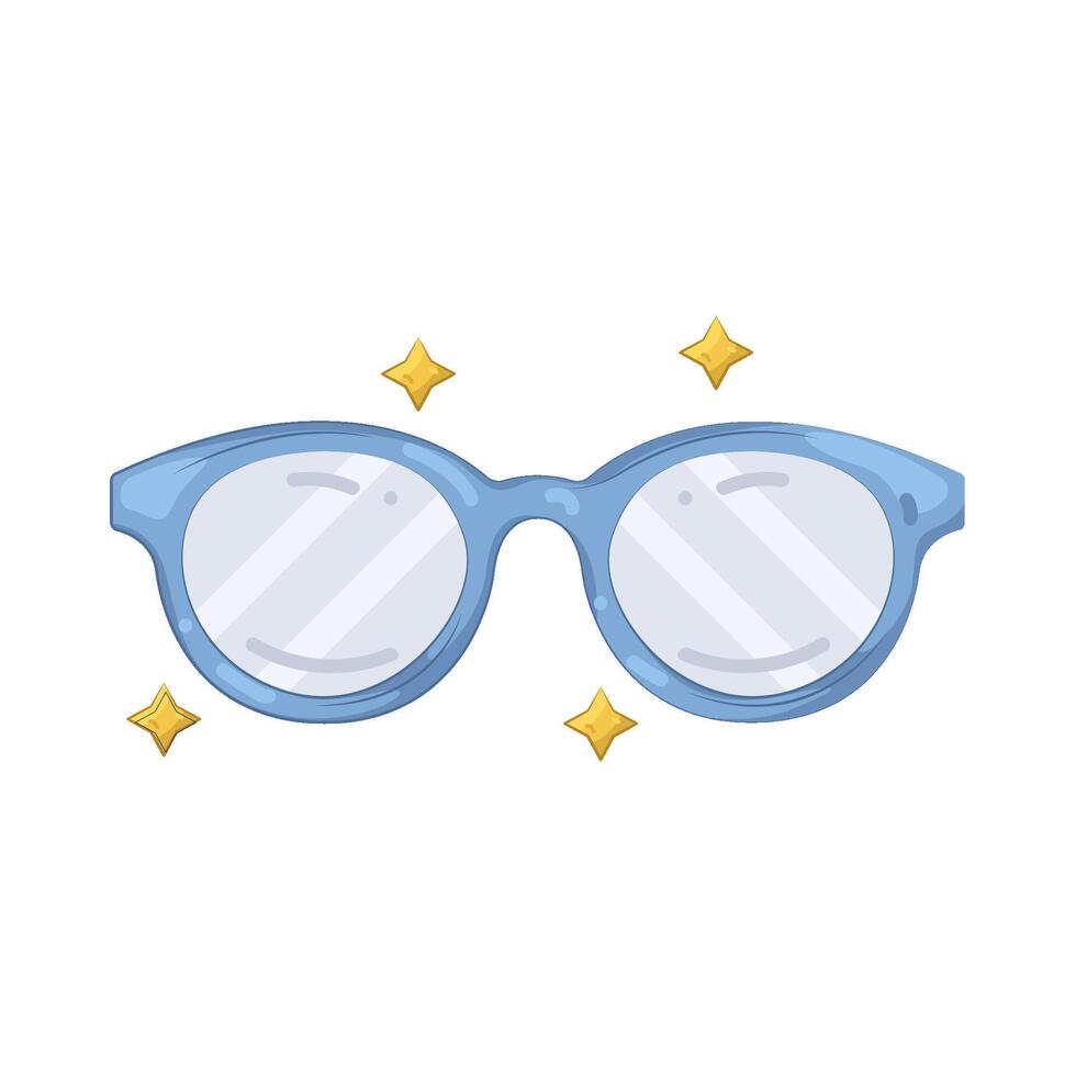 Light Blue Glasses with Sparkles vector