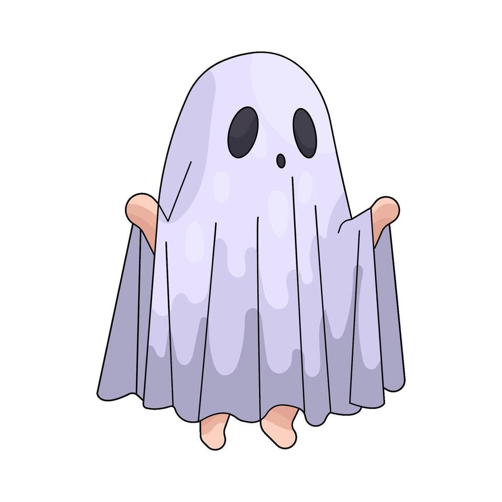 Child in Ghost Costume vector