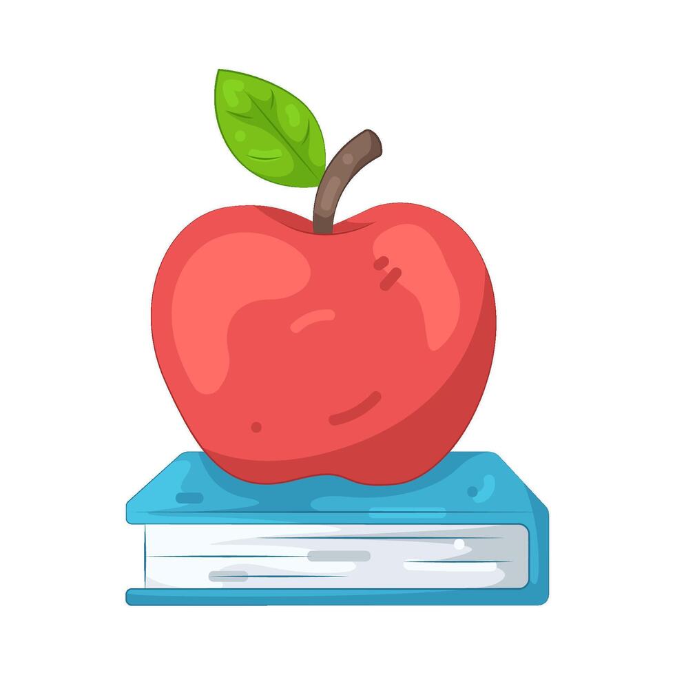 Apple on Book vector