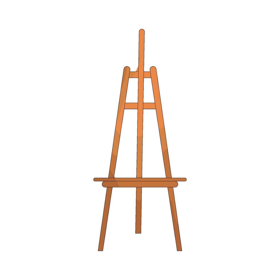 Empty Wooden Easel vector