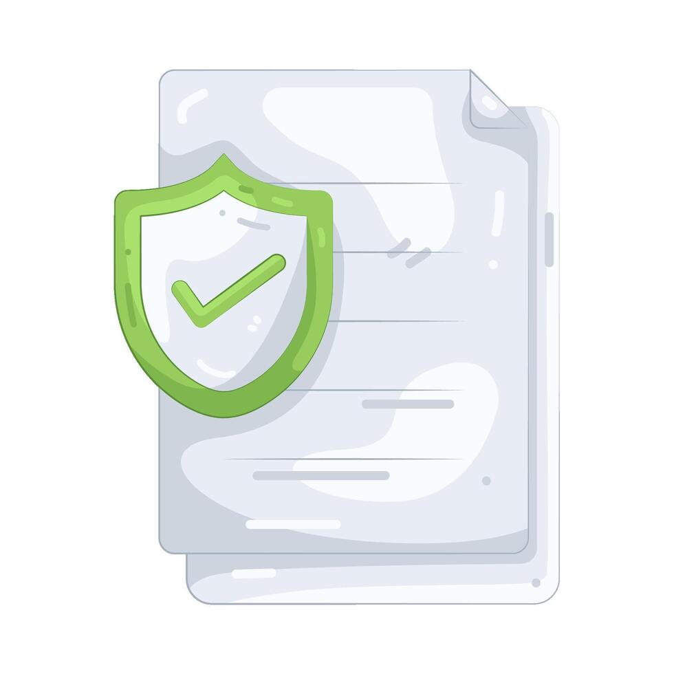 Shield Checkmark on Document vector