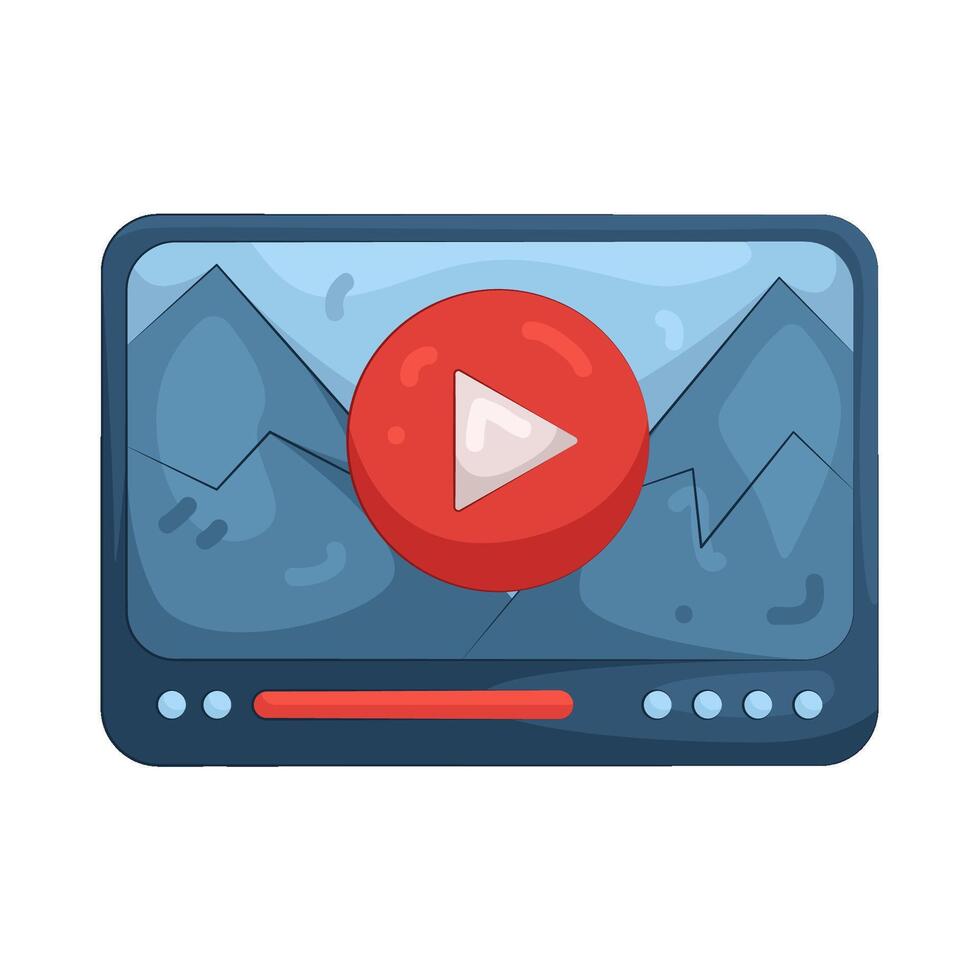 Play Button on screen vector