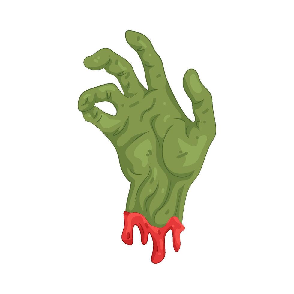 Zombie Hand with blood vector