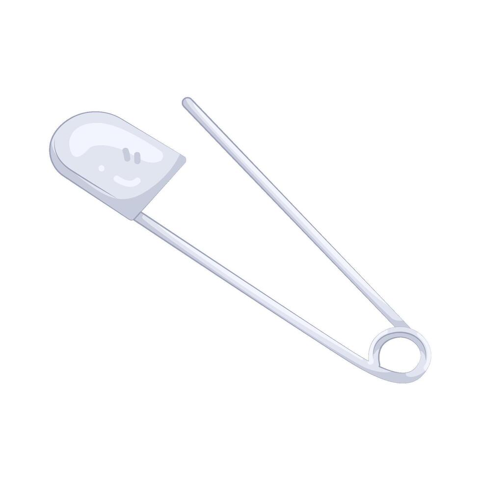 Silver Safety Pin vector