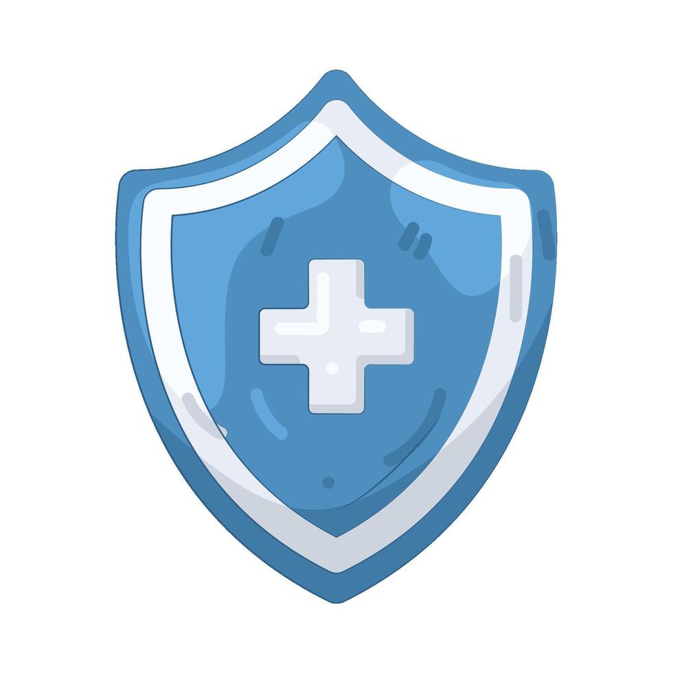 Shield with Plus Sign vector