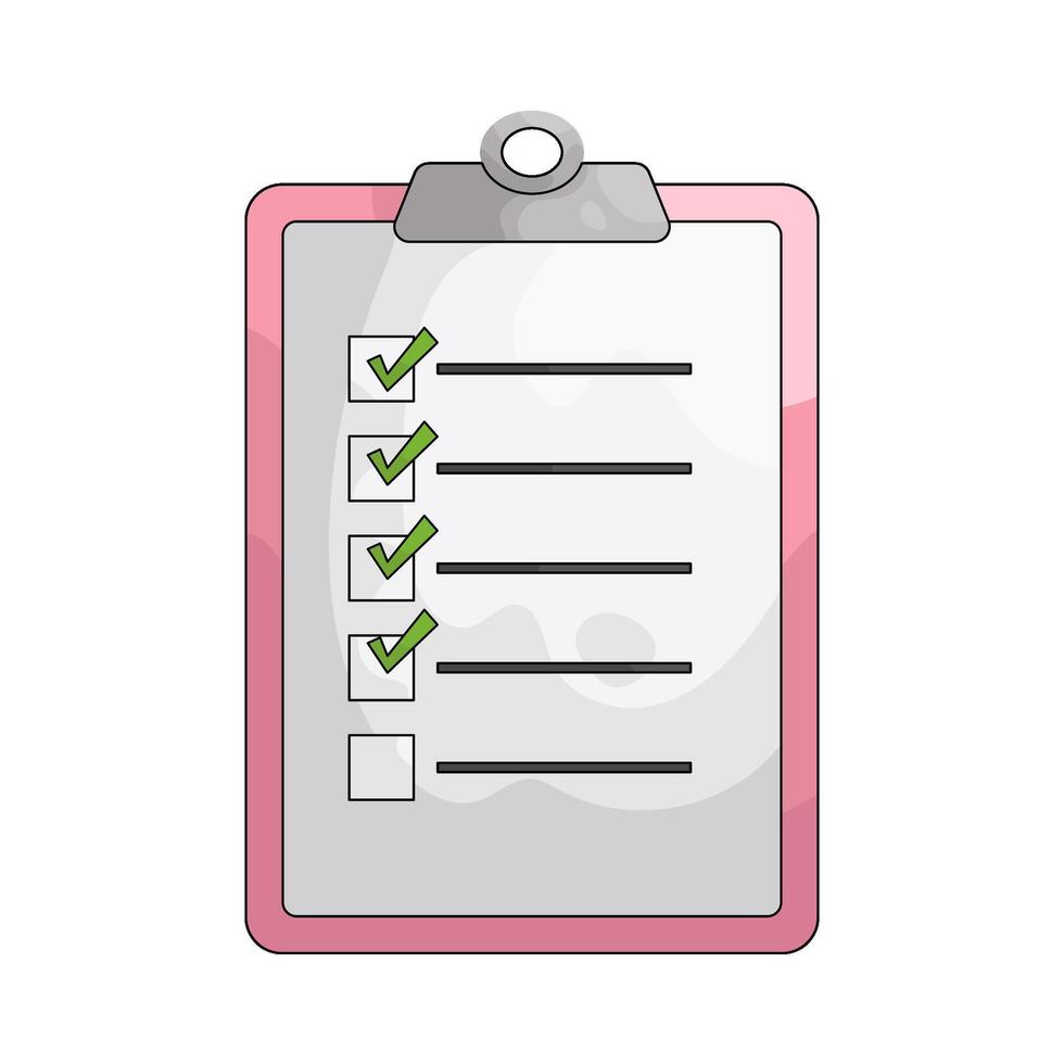 Checklist on Clipboard illustration vector