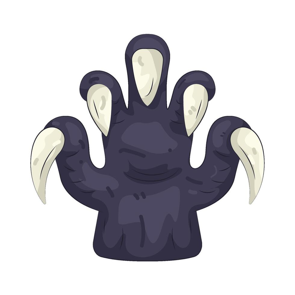Monster Paw with Sharp Claws vector
