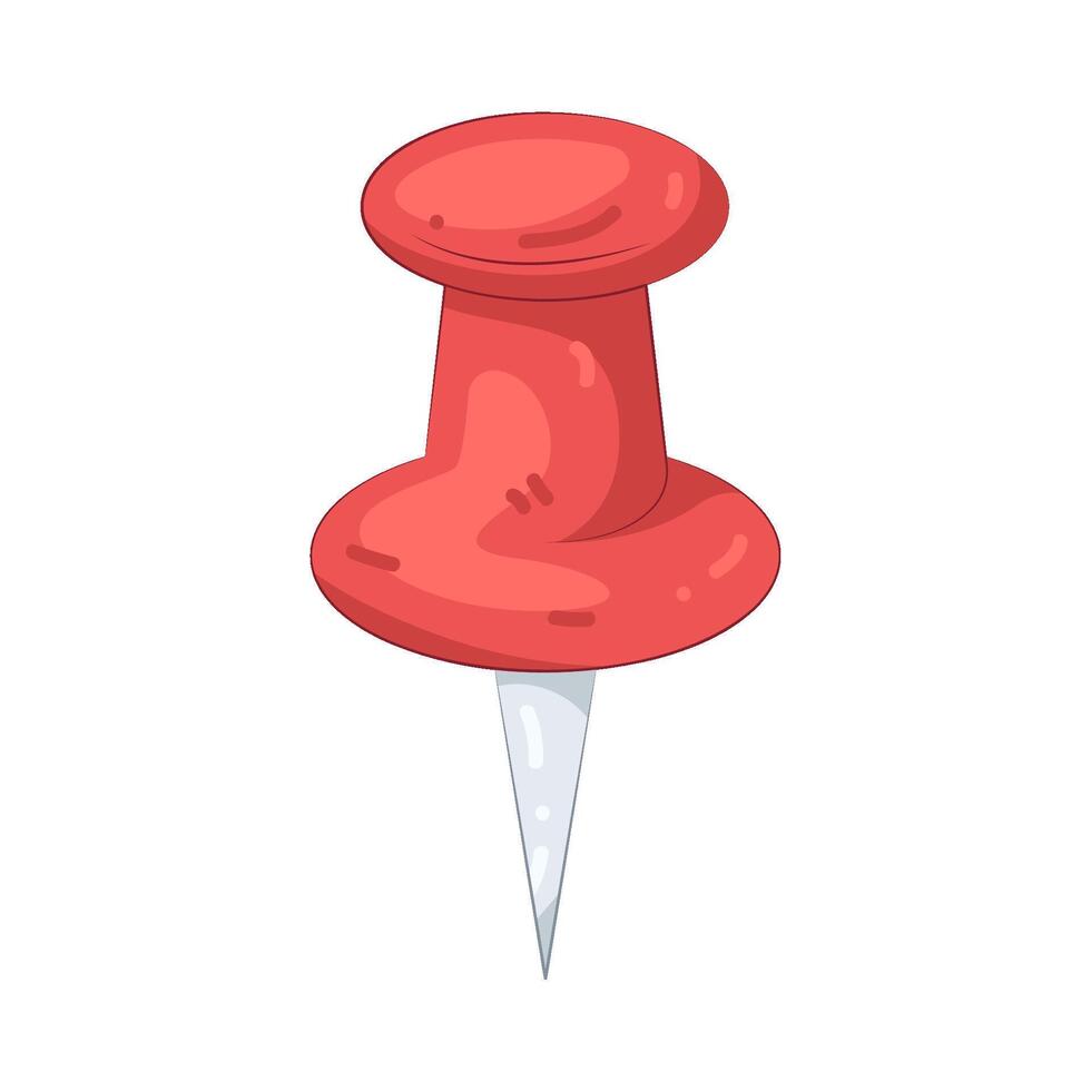 Red Pushpin illustration vector
