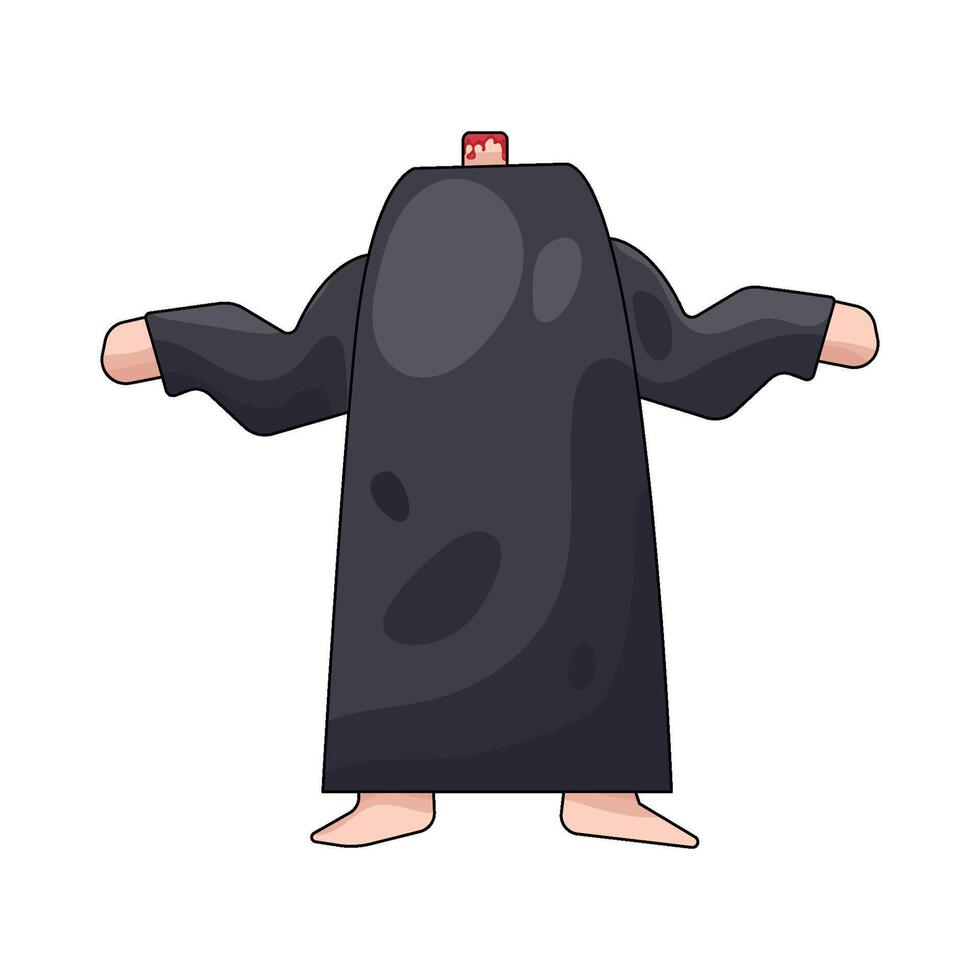 Child in Headless Man Costume vector