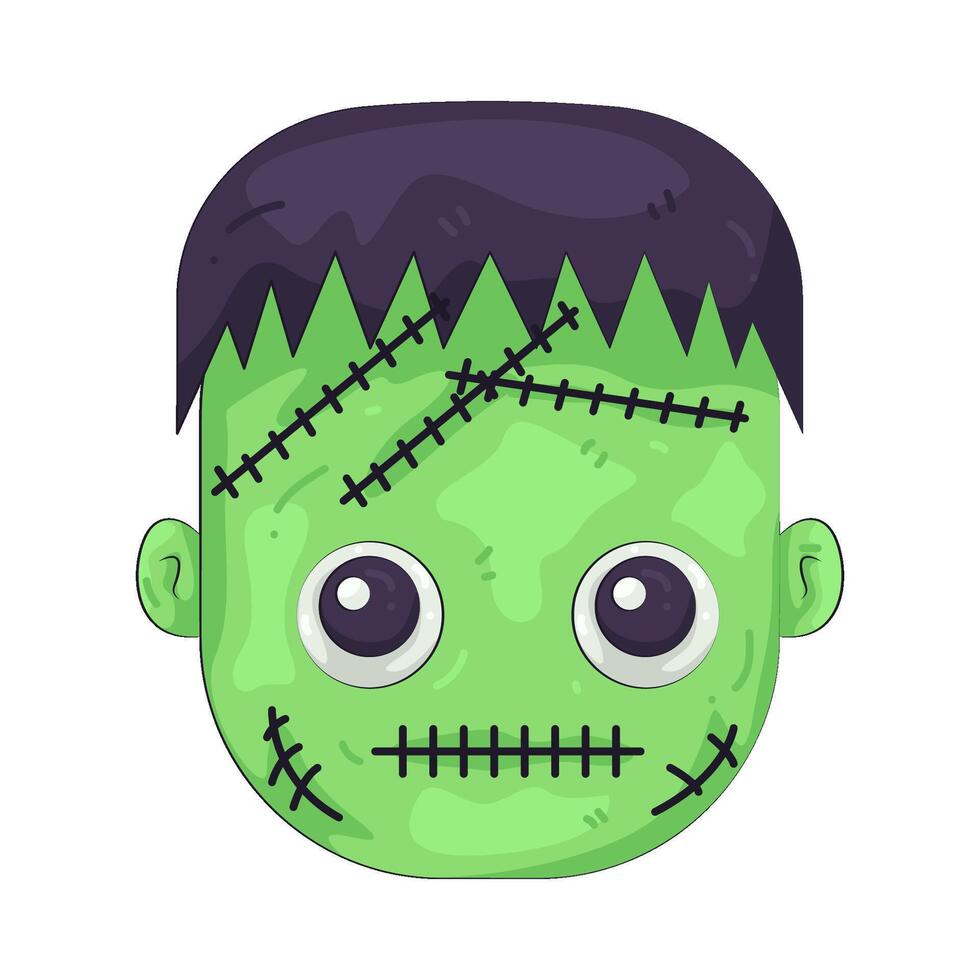 Frankenstein Monster Head vector