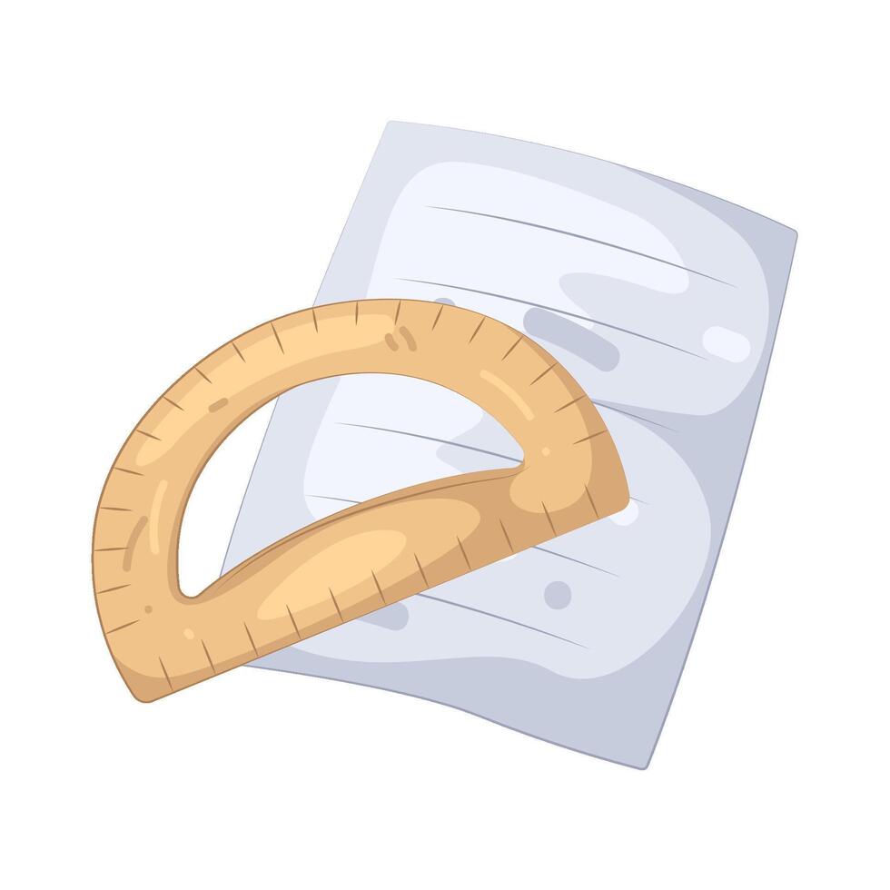 Protractor on Paper vector