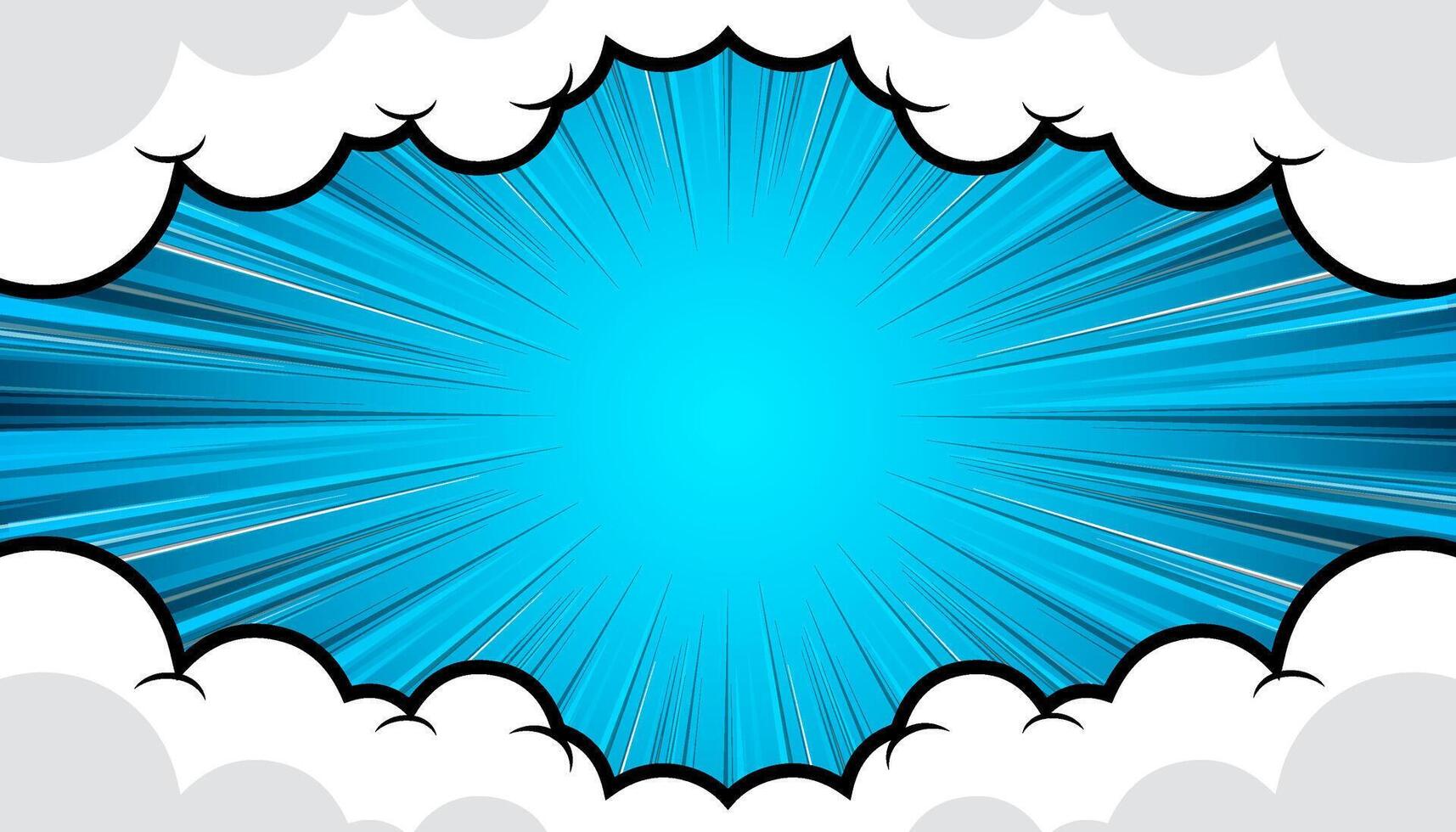 Pop art comic with clouds vector