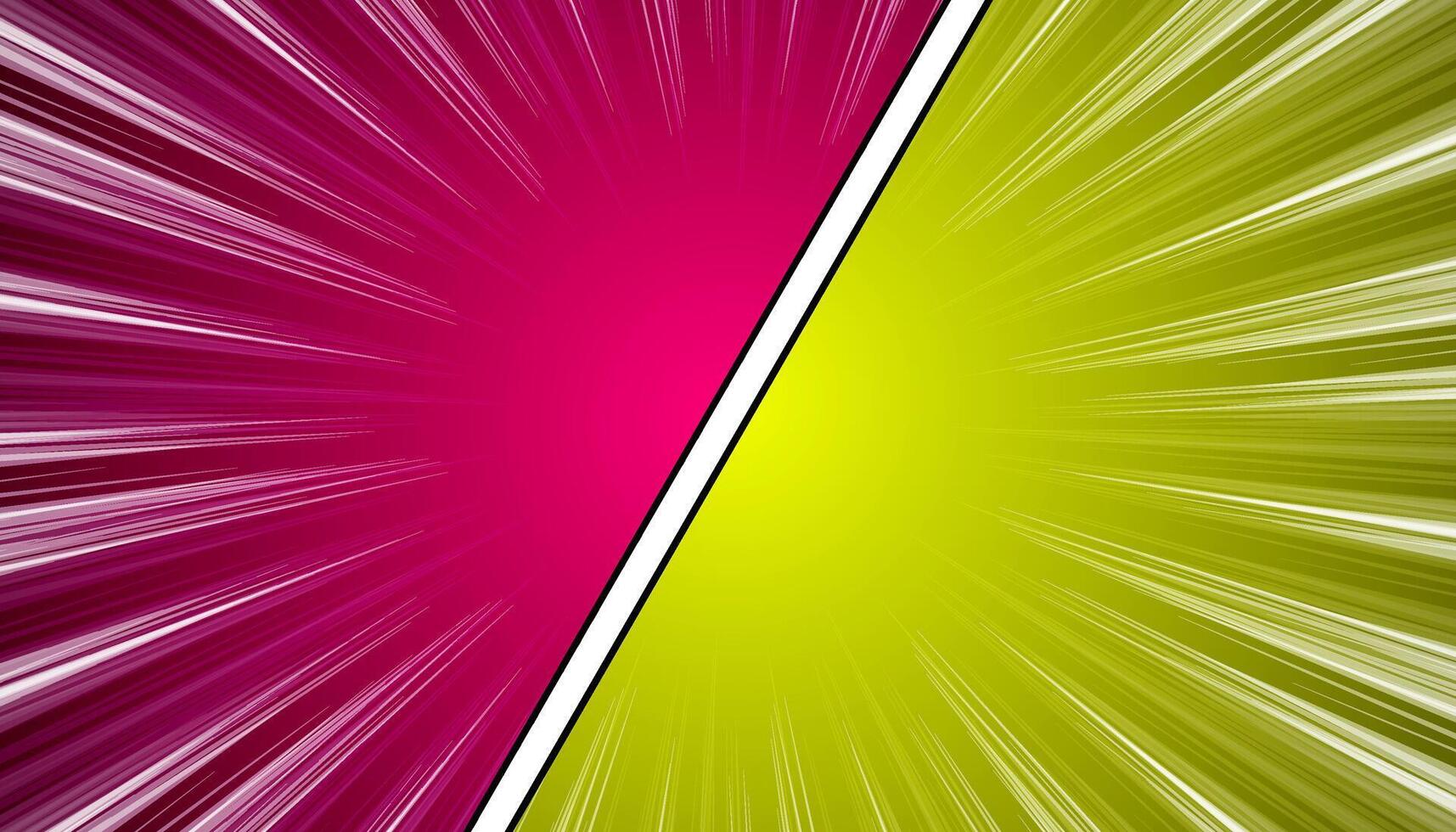 comic halftone style with zoom versus lines in background vector