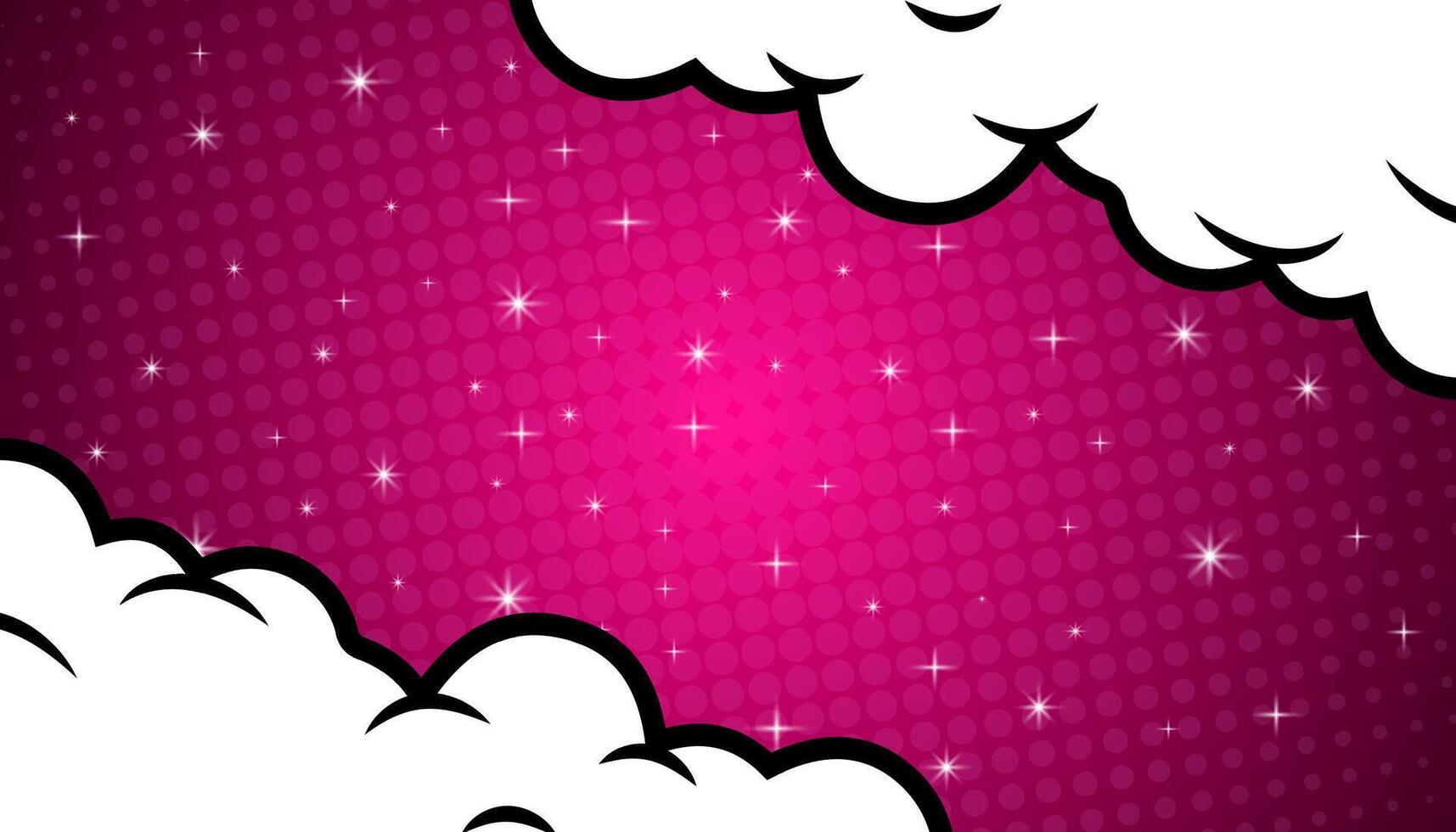Pop art comic with cloud vector