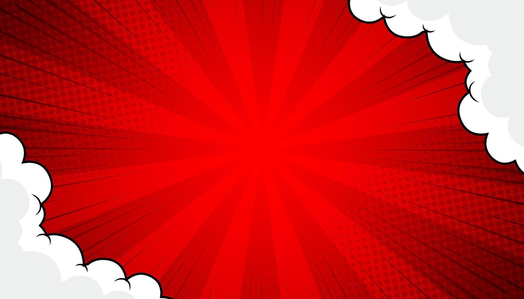 comic with cartoon clouds. vector