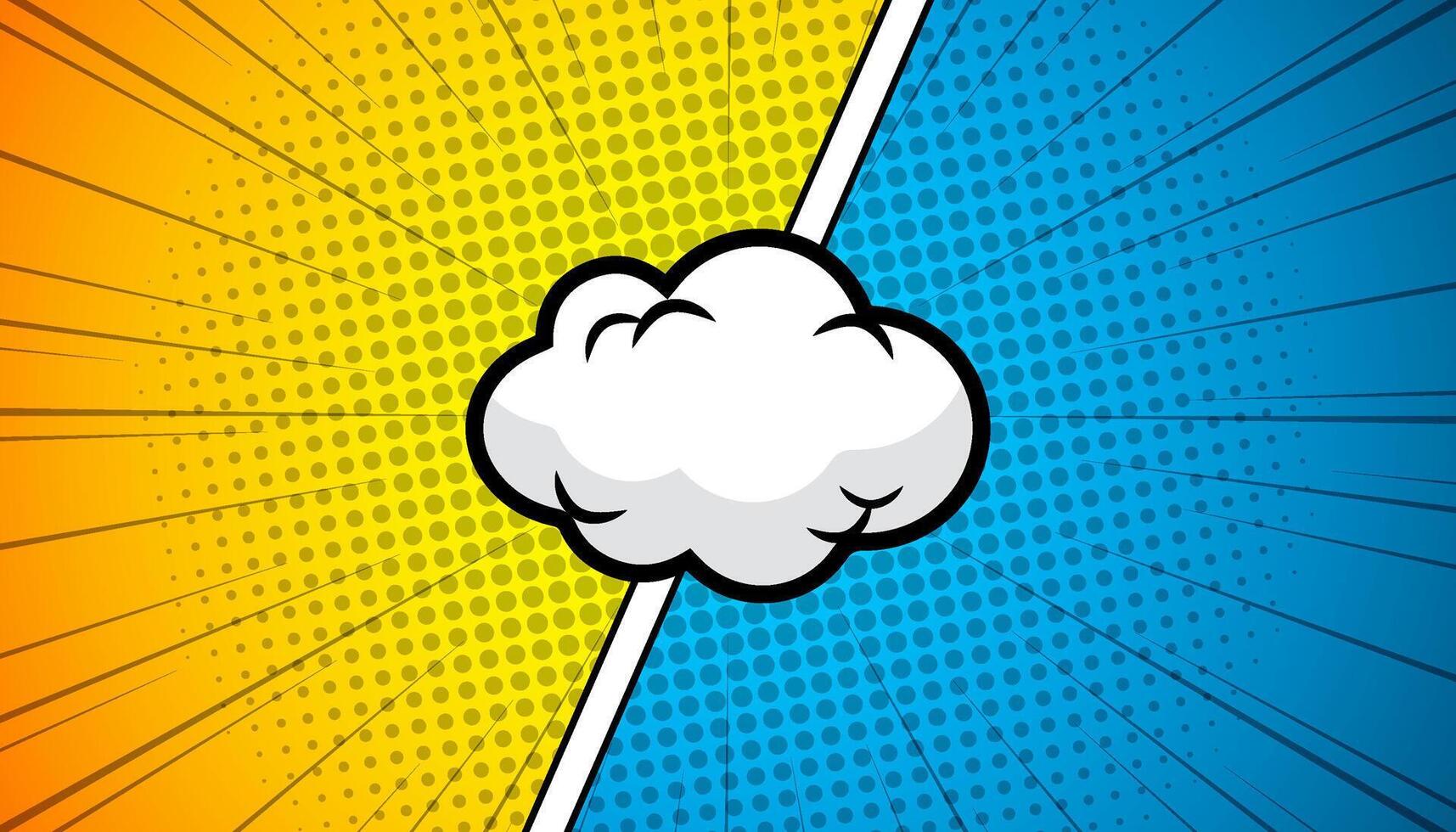Comic Versus book blank speech bubble background. vector