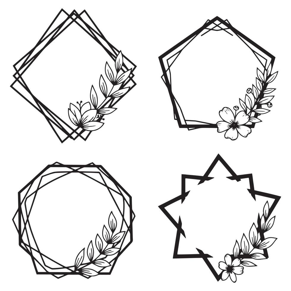 Vibrant Floral Borders Lively Decorative Lines vector