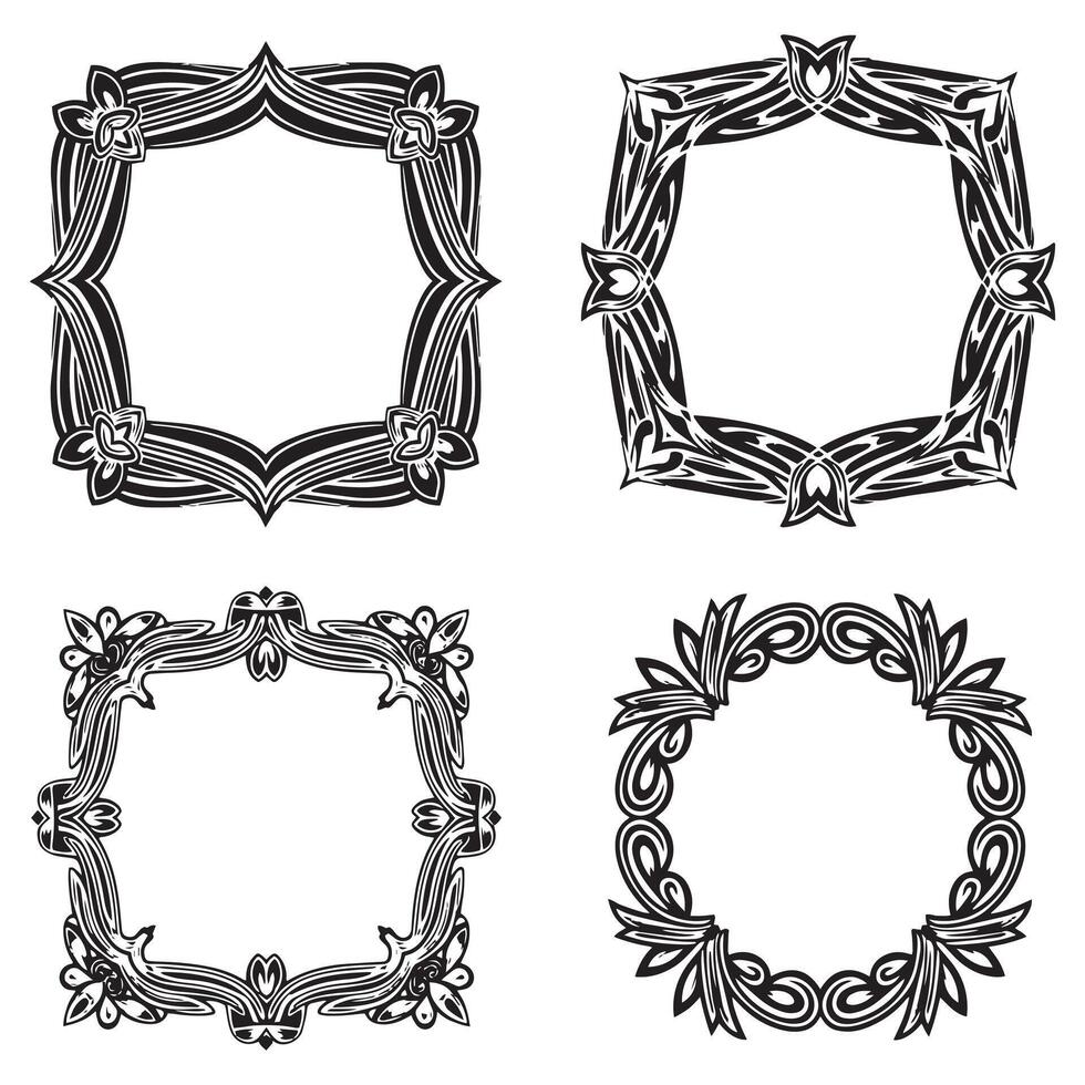 Captivating Floral Frames Inviting Decorative Borders vector