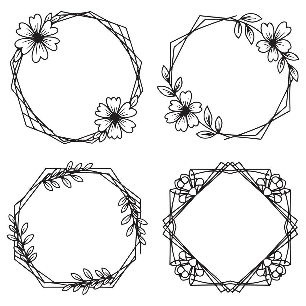 Delicate Floral Frames Exquisite Decorative Edges vector