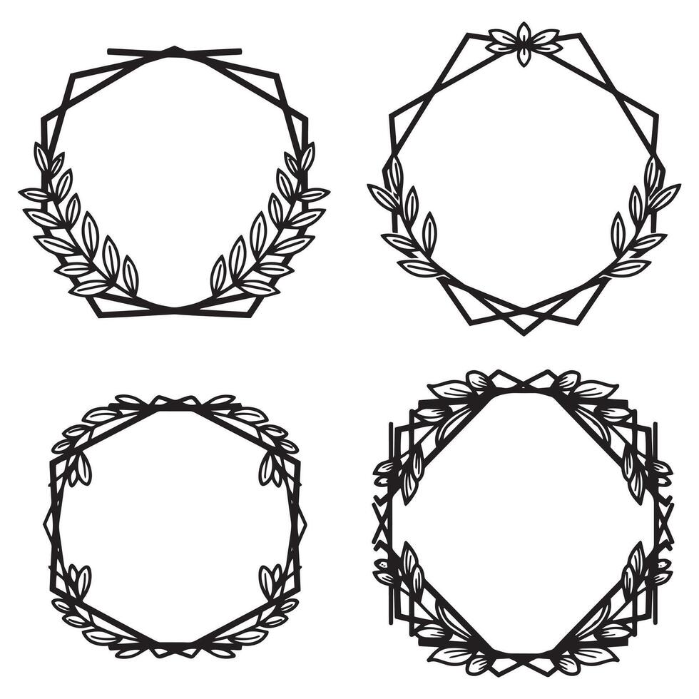 Subtle Floral Frames Understated Decorative Borders Collection vector