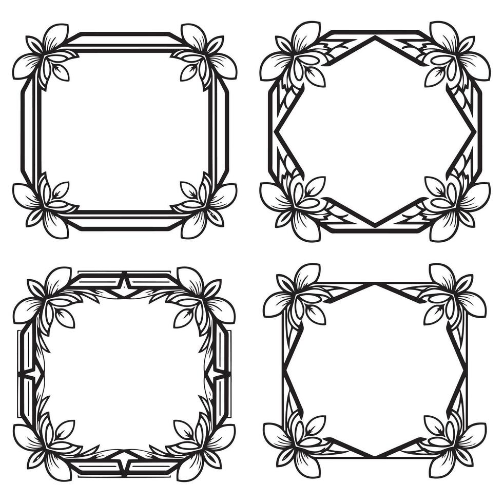 Captivating Floral Frames Alluring Decorative Borders Collection vector