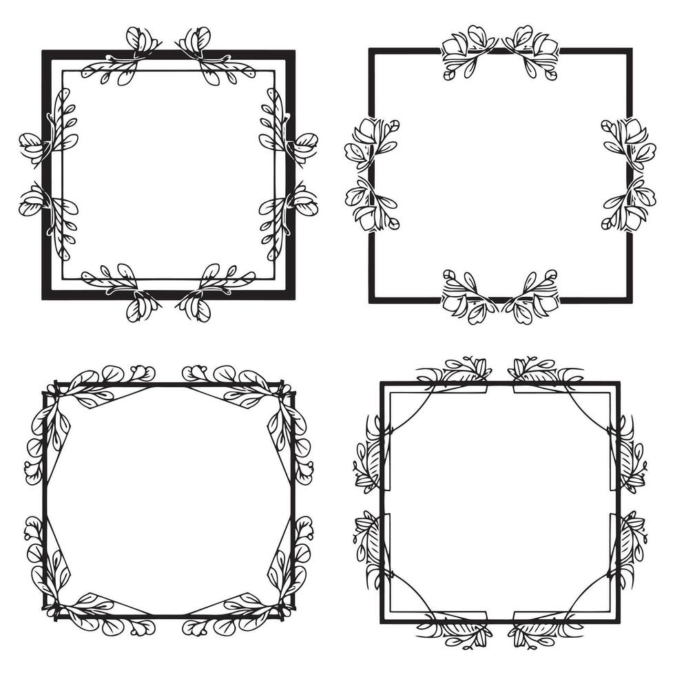Captivating Floral Borders Alluring Decorative Frames vector