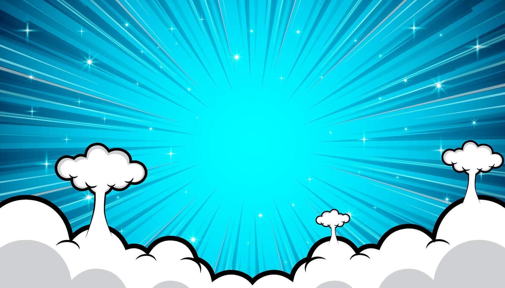 Comic abstract background with halftone vector