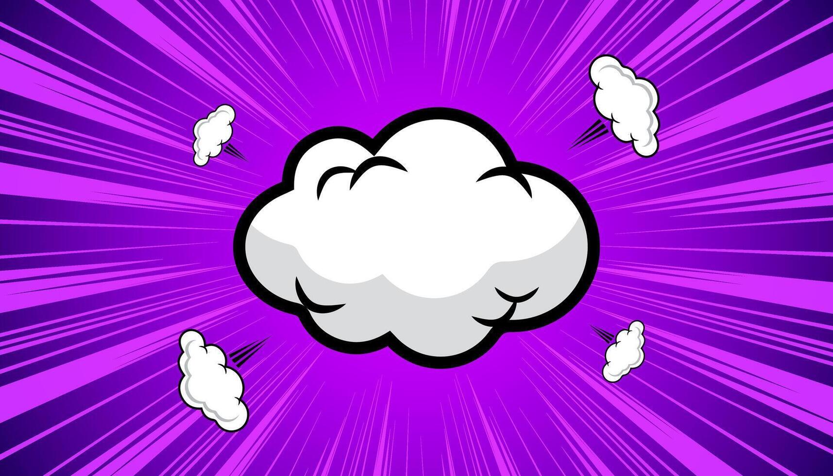 Blank comic cartoon template with background. vector