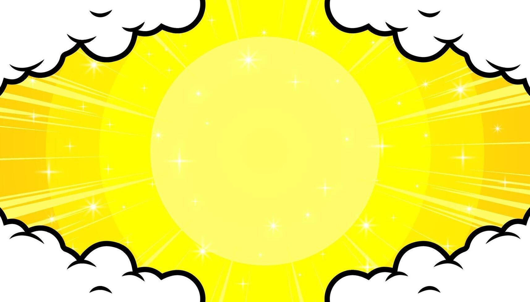 Pop art comic background with halftone, rays, gradient. cartoon in retro style. vector