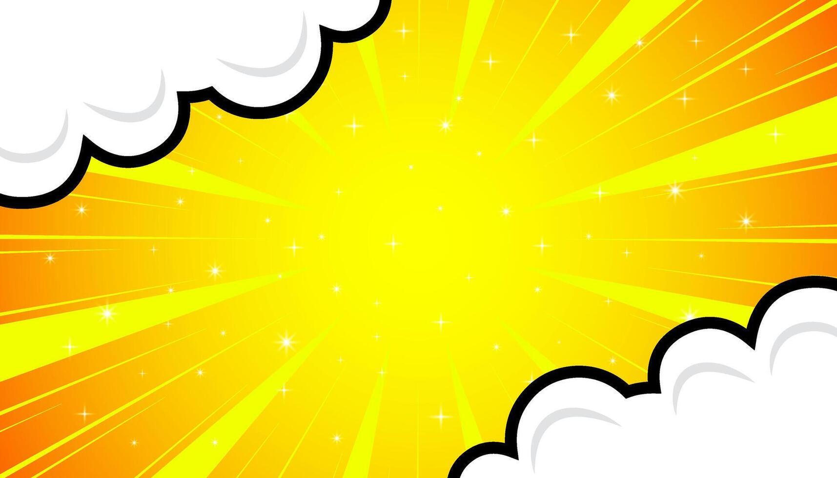Pop art comic template background vector