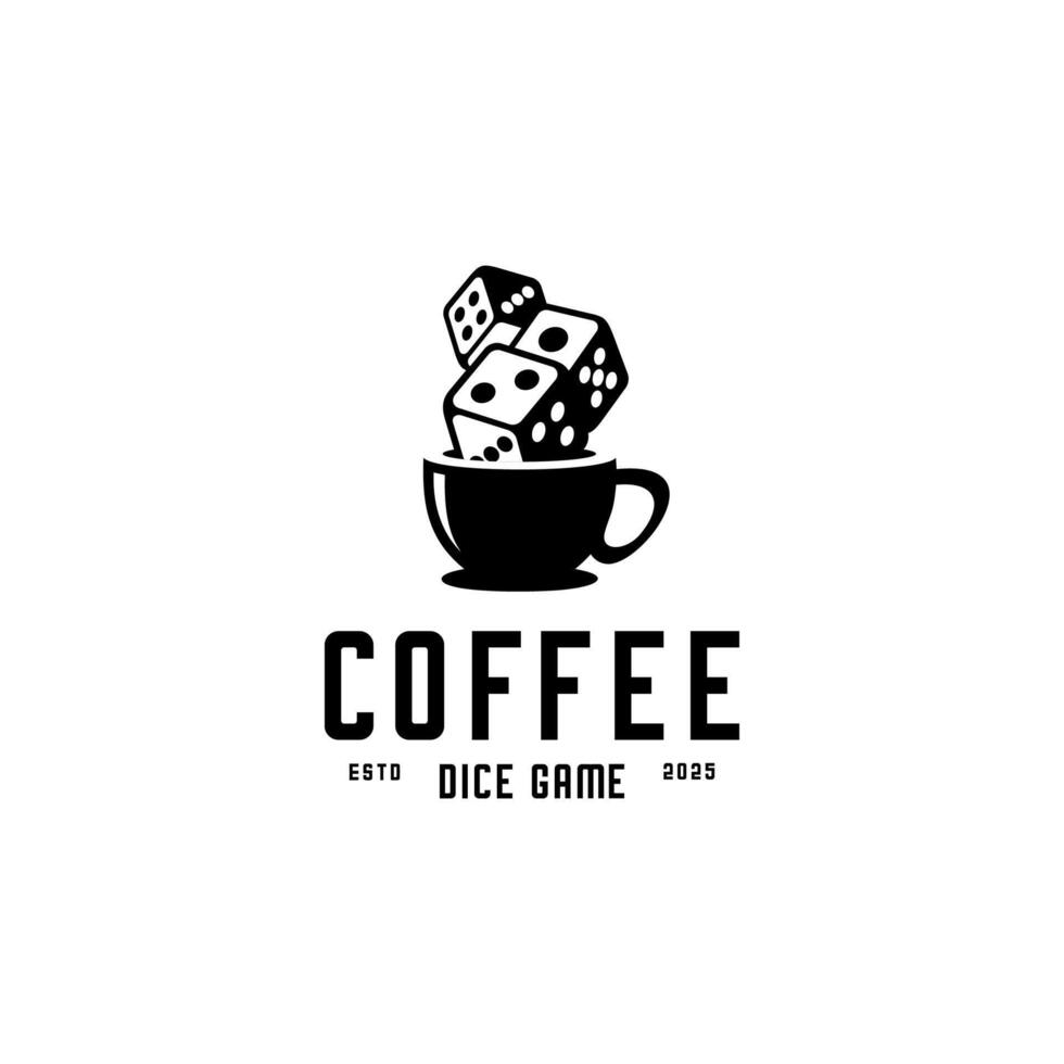 DICE CUBE COFFEE vector