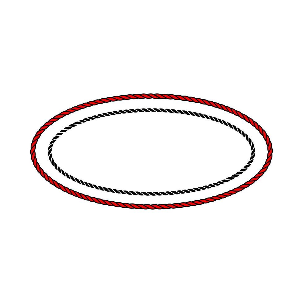 Oval ropes frame vector