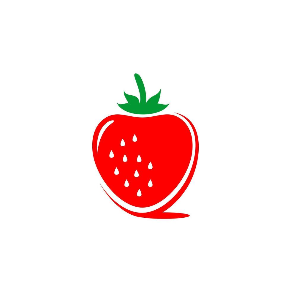 Red strawberry fruit vector