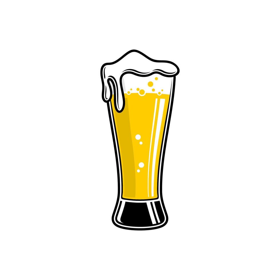 A GLASS OF BEERS vector
