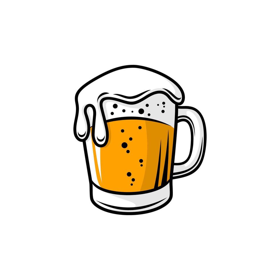 Beer and foam vector
