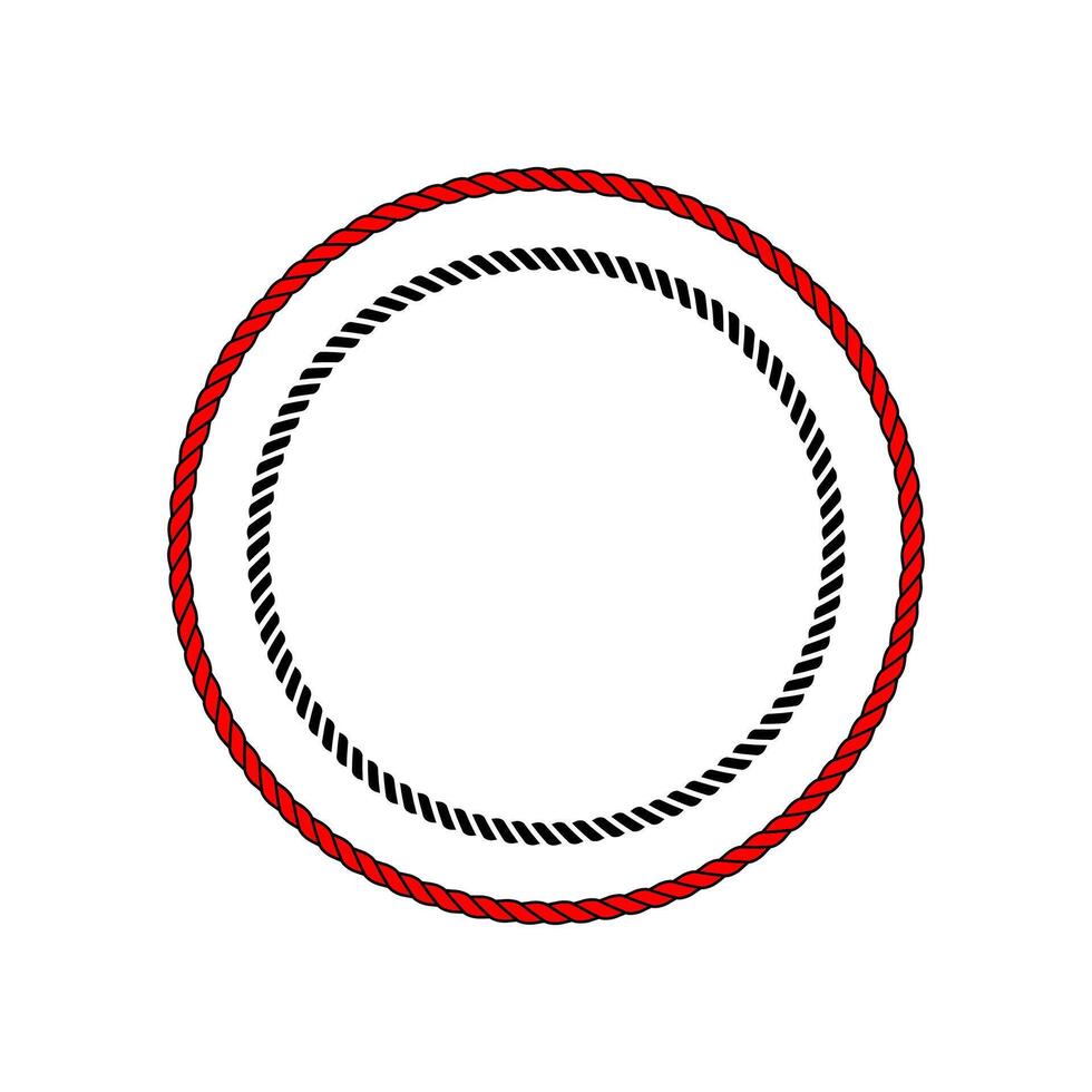 Circular ropes frame vector
