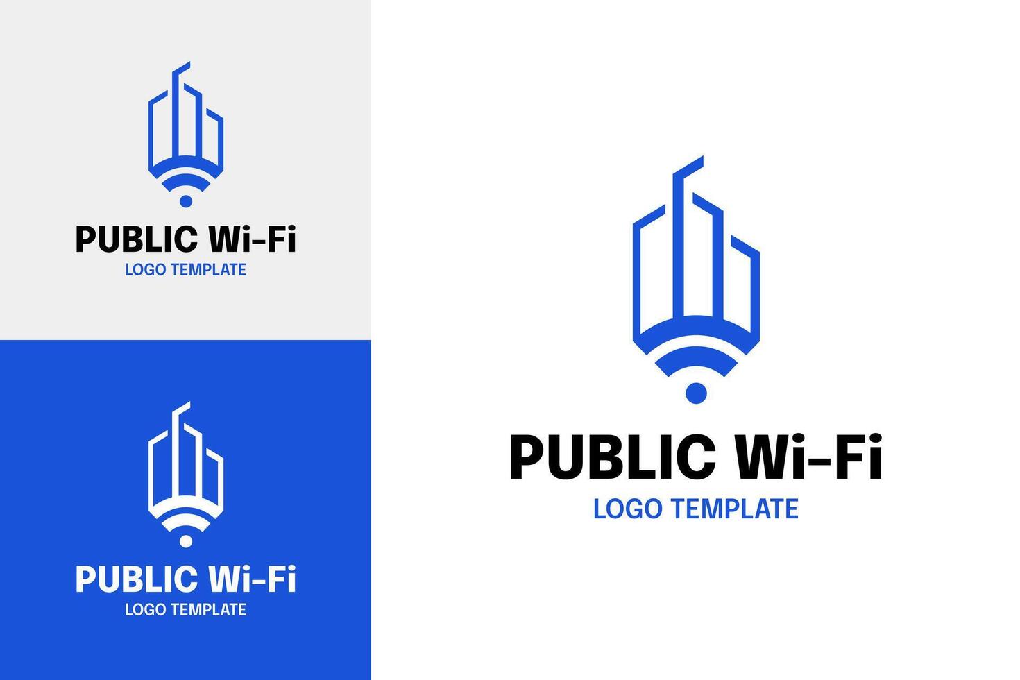 Public Wi-Fi for public city app logo design template illustration vector