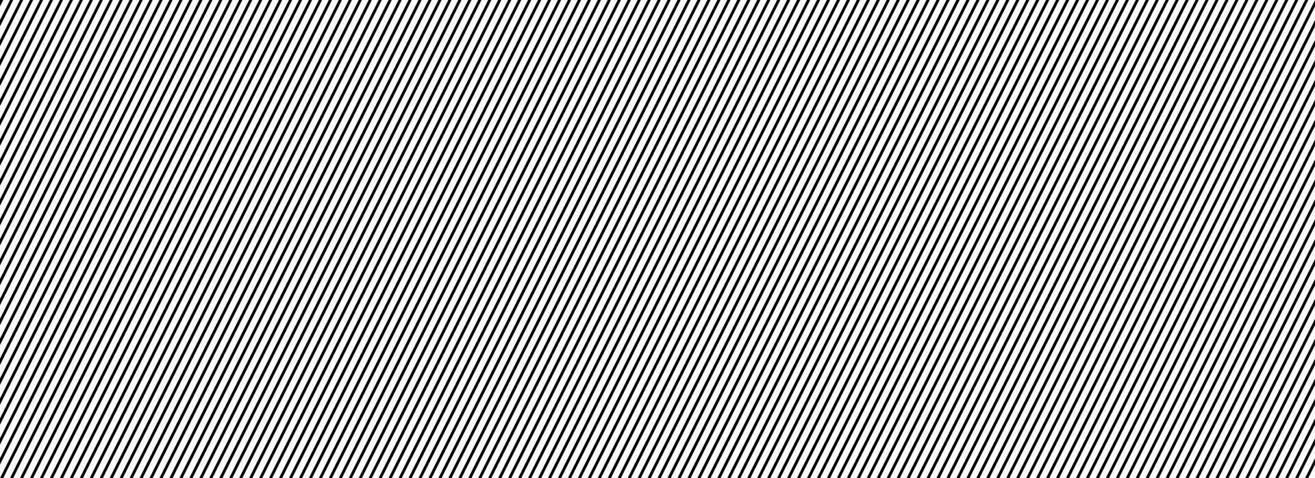 Thin diagonal line seamless pattern. Repeated fine slash lines background. Pinstripe wallpaper. Black and white tilted slanted strip backdrop. Repeating oblique linear texture overlay. vector