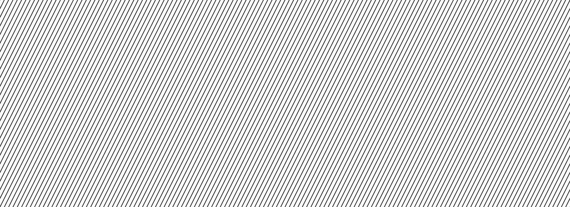 Thin slash line seamless pattern. Repeated fine diagonal lines background. Pinstripe wallpaper. Black and white tilted slanted strip backdrop. Repeating oblique linear texture overlay. vector