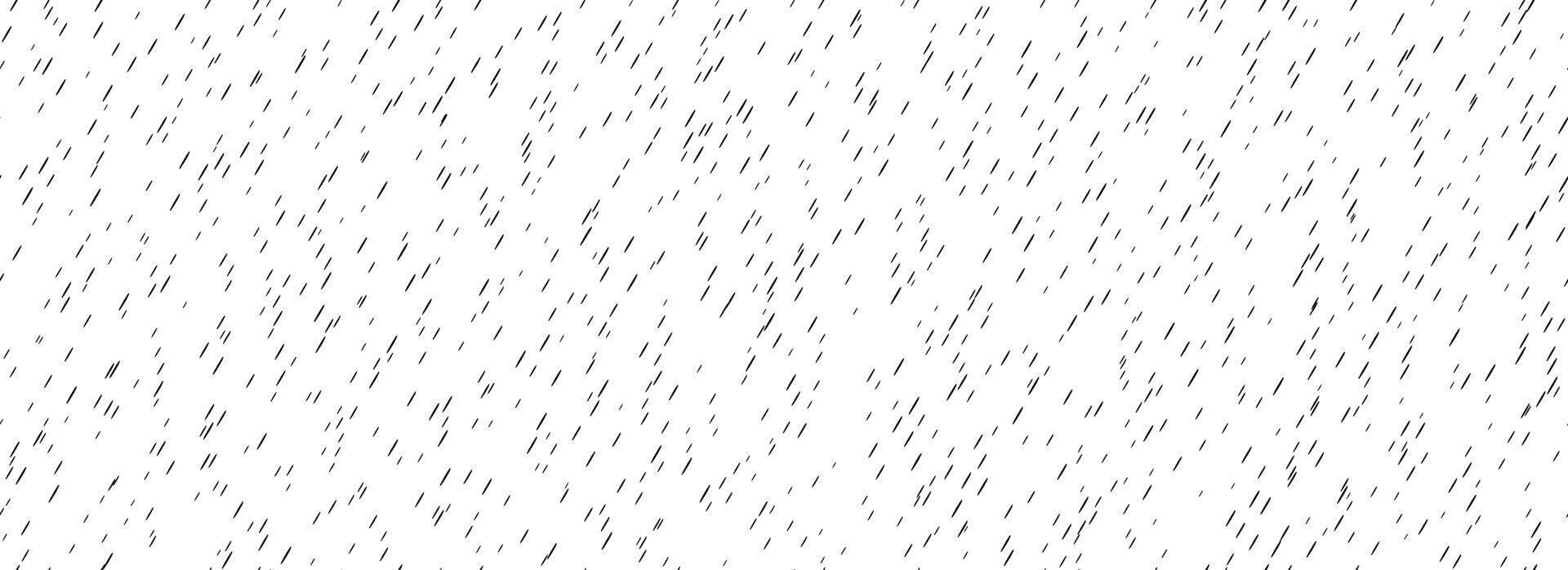 Black small scratches seamless texture. Repeated scattered little lines background. Repeating cuts pattern. Grunge random specks and sprinkles grain overlay. Abstract rain drops wallpaper. vector