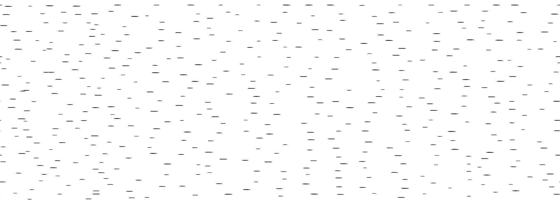 Black small scratches seamless texture. Repeated scattered tiny lines background. Repeating cuts pattern. Grunge random specks and sprinkles grain overlay. Abstract wallpaper vector