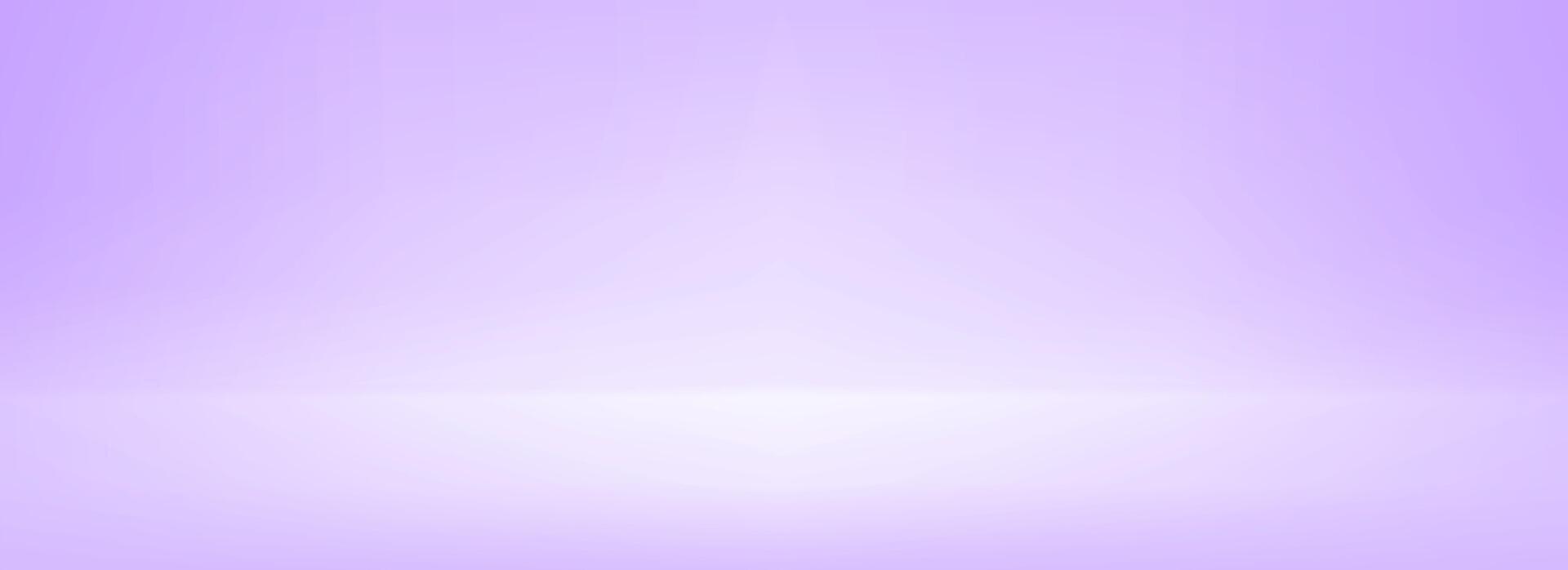 Lavender gradient studio room design. Light purple podium concept wallpaper. Wall and floor surface backdrop for presentation, mockup template, product showcase. Empty platform display backdrop vector