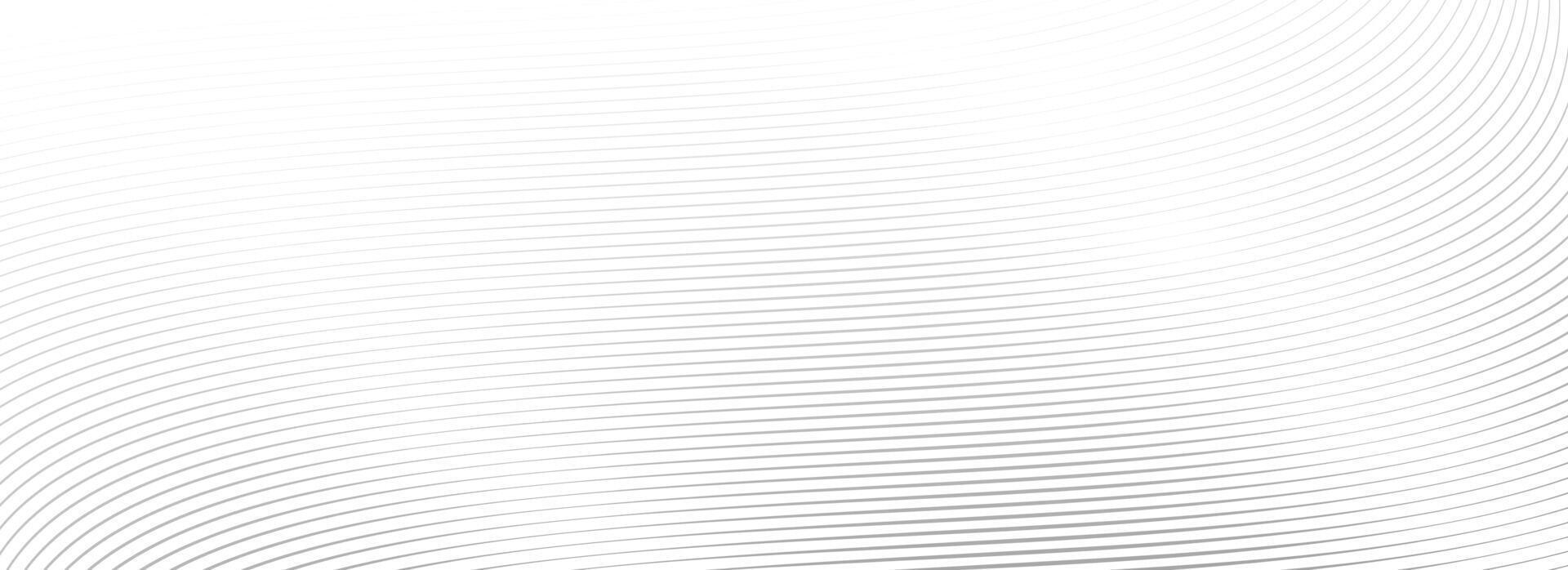 Abstract grey wave line background. Light gray dynamic striped texture. Warped and curved lines wallpaper for tech design template, presentation, brochure, leaflet, booklet. Tech backdrop vector