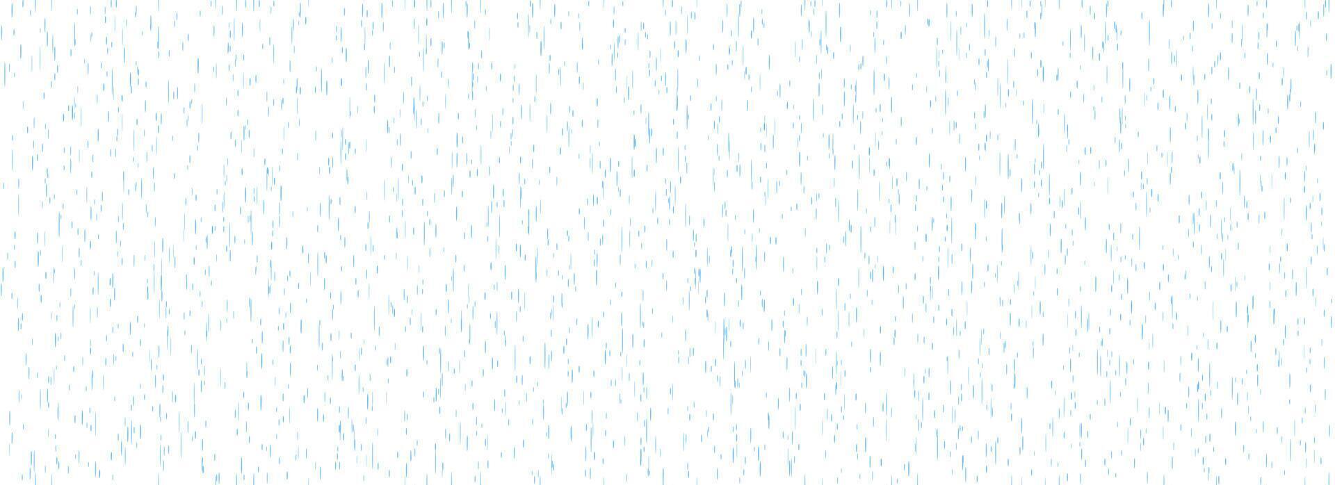 Falling rain seamless pattern. Repeating pouring rain texture. Repeated water drops background. Vertical downpour backdrop. Sleet, hail or snow precipitation concept. Bad rainy weather. vector