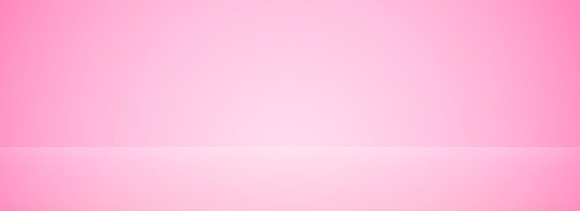 Pink gradient studio room design. Light rose podium concept wallpaper. Background surface backdrop for presentation, mockup template, product showcase. Empty platform or display backdrop. vector