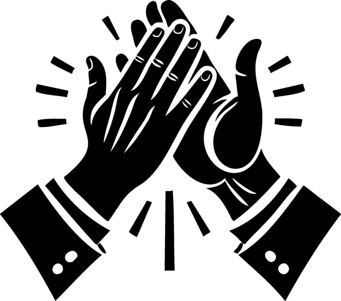 High five or applause hands icon illustration vector