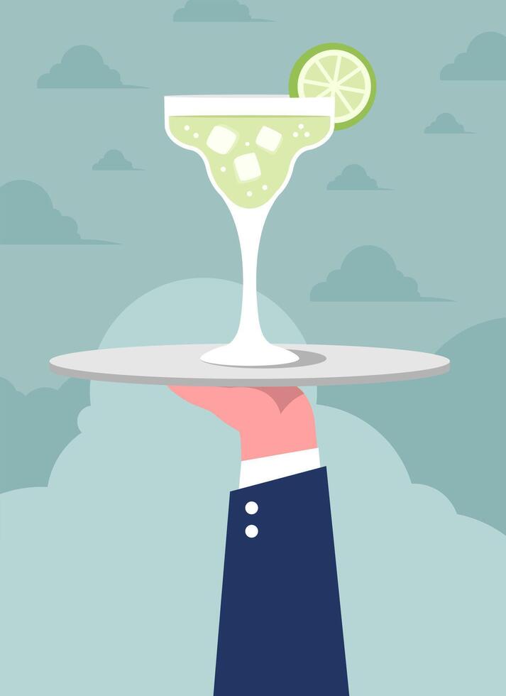 People prepare cocktail drink vector